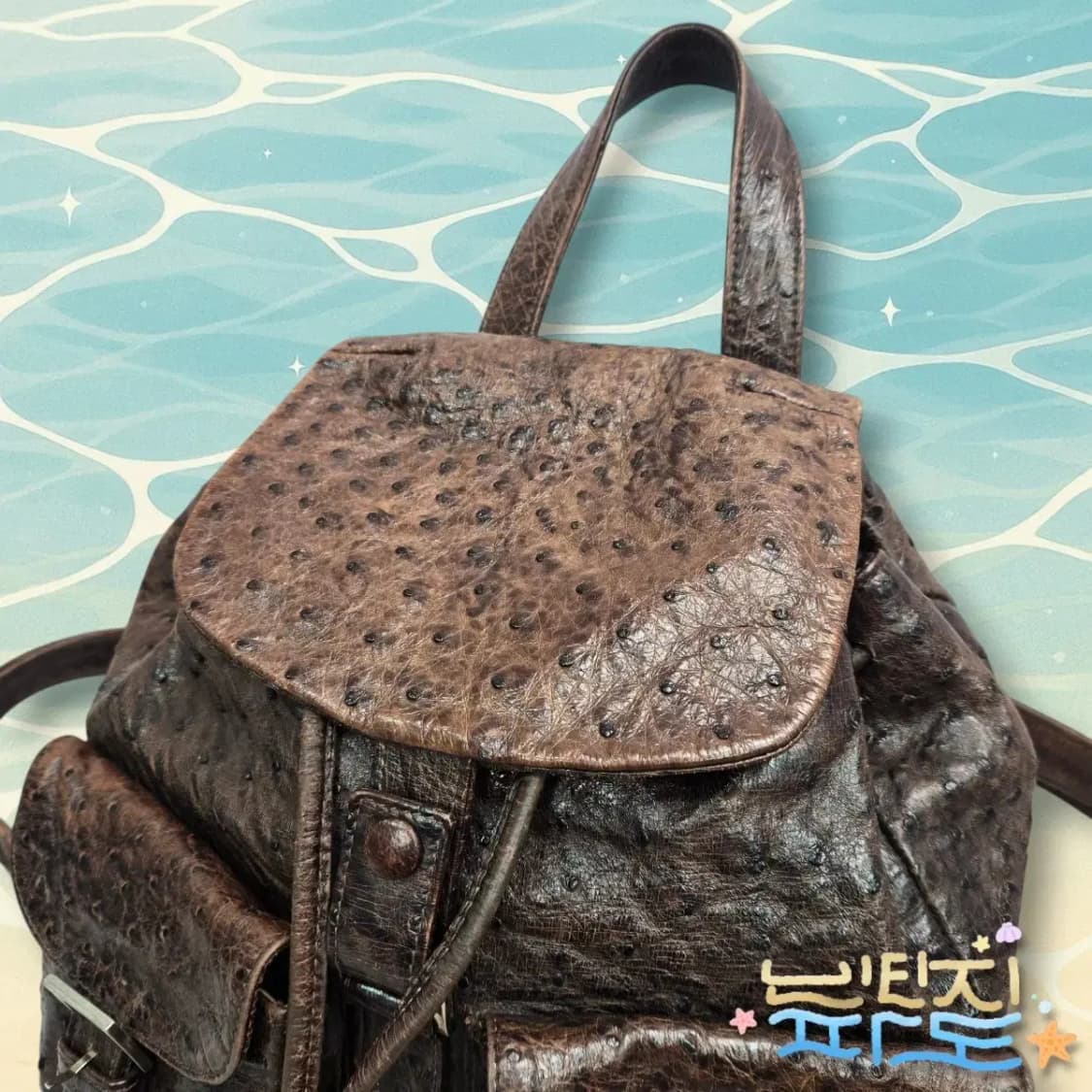 감정서O COLOMBO 콜롬보 오스트리치 백팩 상품이미지2