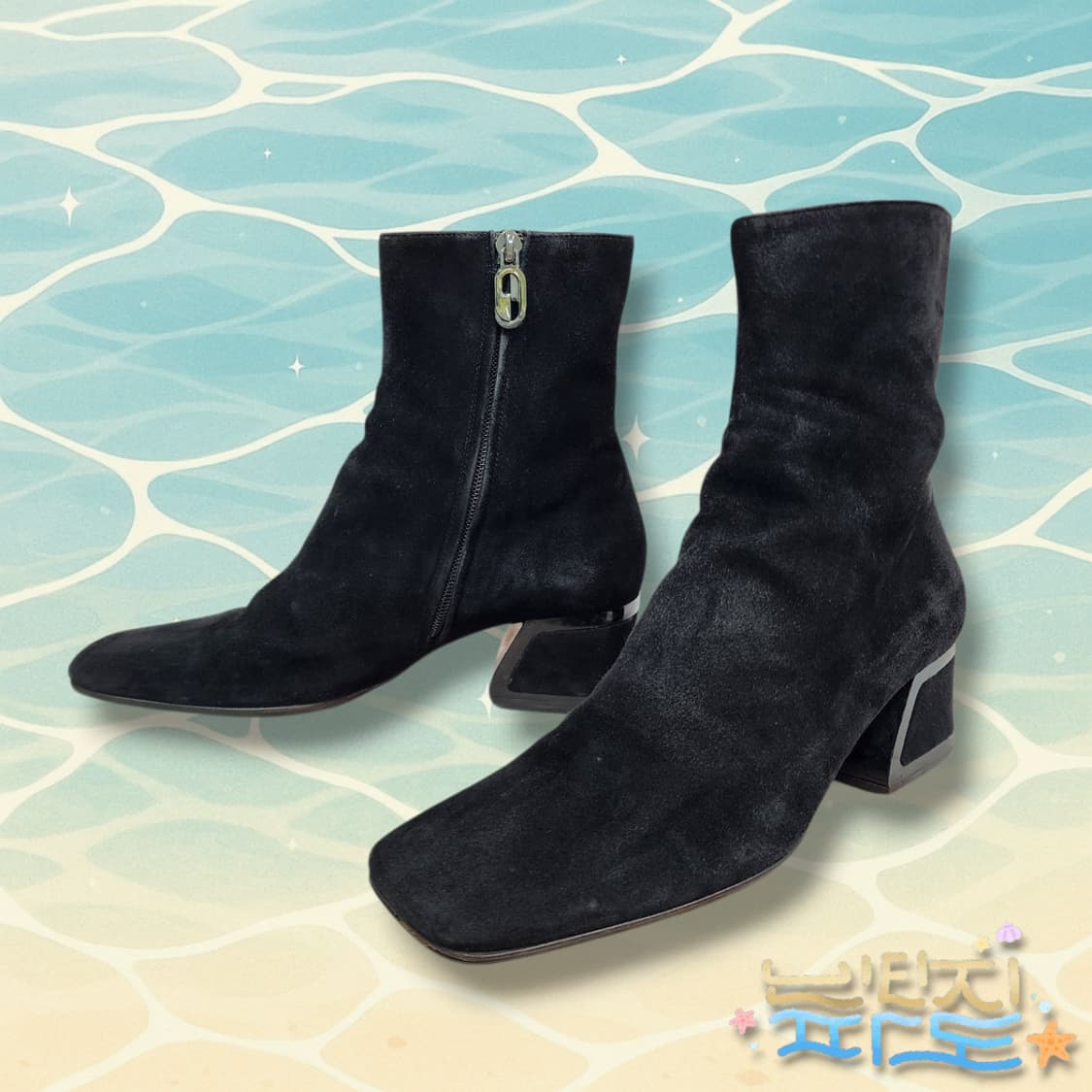 38C GUCCI 구찌 새틴앤 레더 스웨이드 앵클부츠 상품이미지1