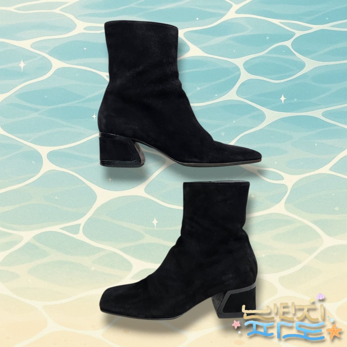 38C GUCCI 구찌 새틴앤 레더 스웨이드 앵클부츠 상품이미지3