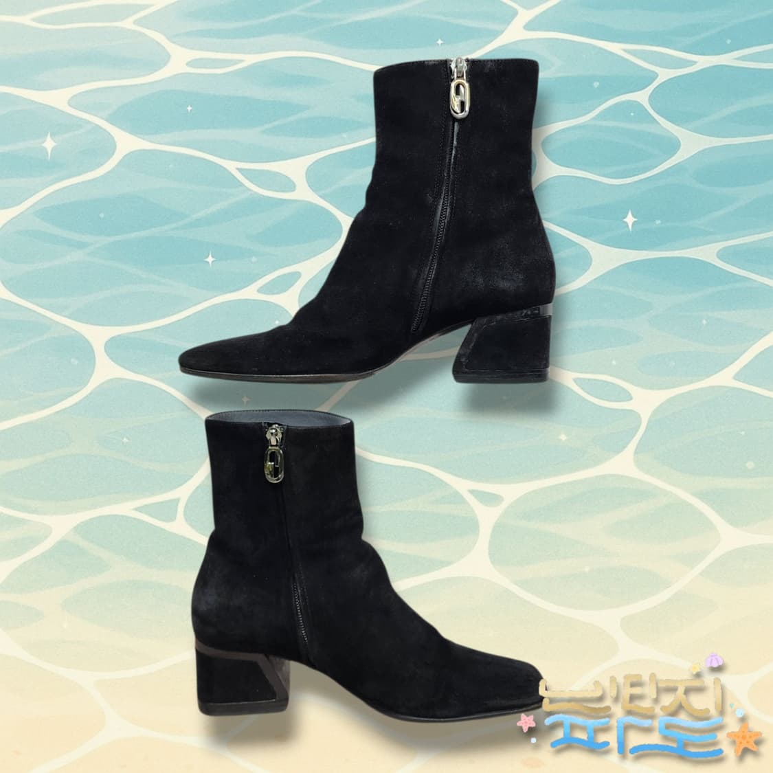 38C GUCCI 구찌 새틴앤 레더 스웨이드 앵클부츠 상품이미지4