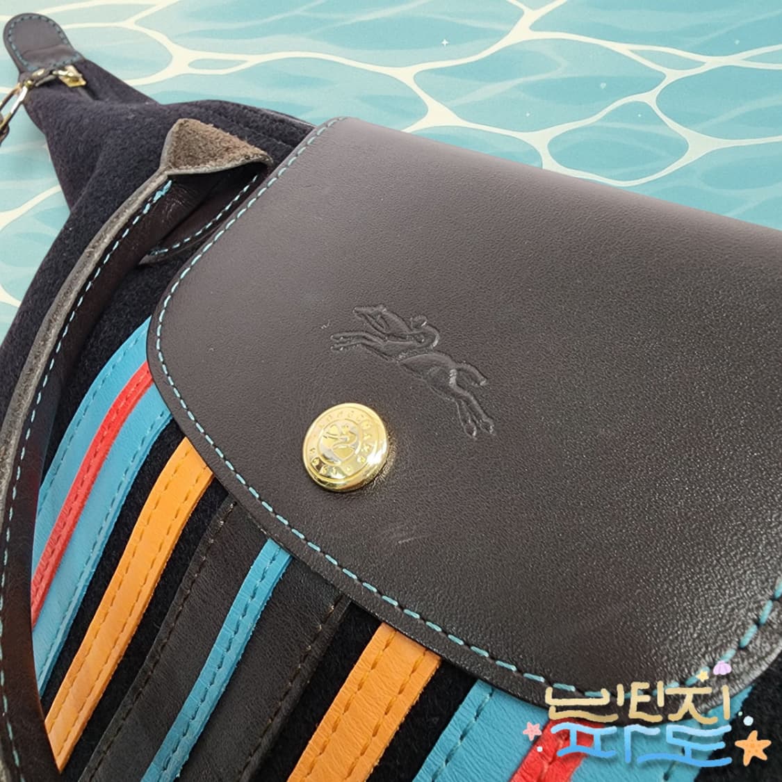 롱샴 르플리아쥬 울 멀티스트라이프 레더 상품이미지5