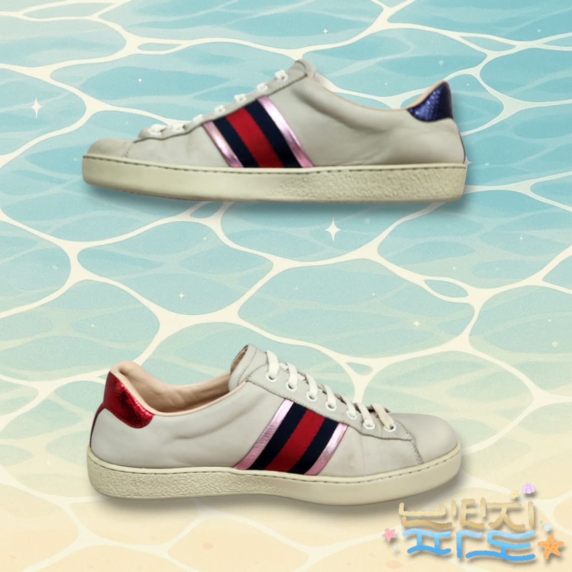 [7] 감정서O GUCCI 구찌 에이스 플레임 불꽃 스니커즈 상품이미지4