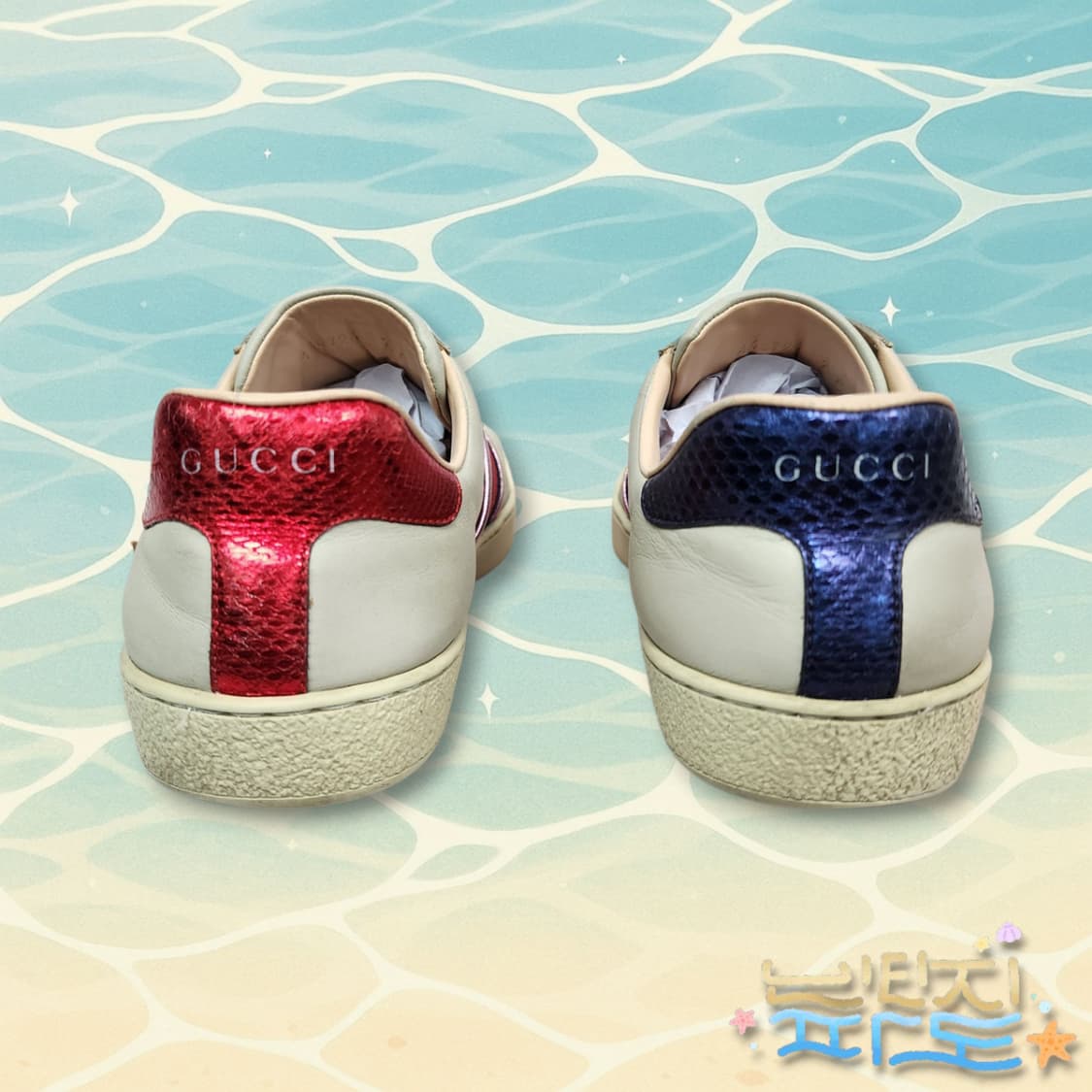[7] 감정서O GUCCI 구찌 에이스 플레임 불꽃 스니커즈 상품이미지5