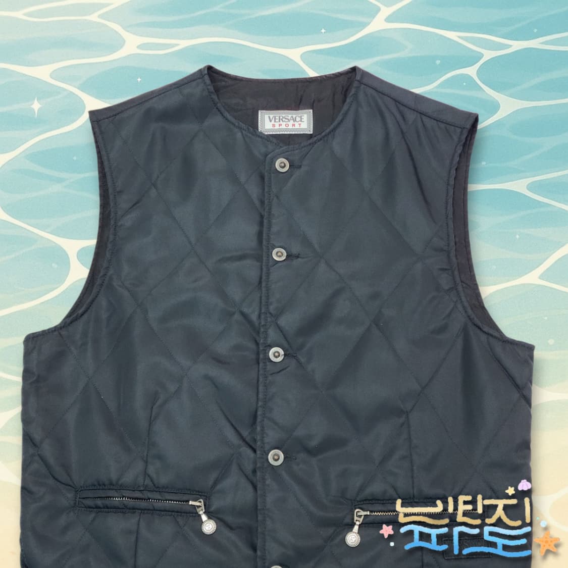 50 90S VERSACE 베르사체 스포츠 퀼팅 베스트 상품이미지2