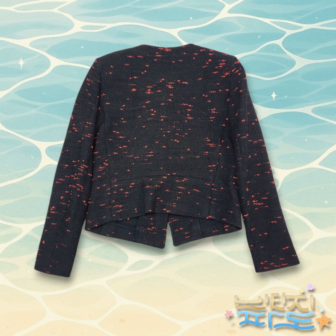 36 감정서O sandro 산드로 바이커 트위드 숏자켓 상품이미지6