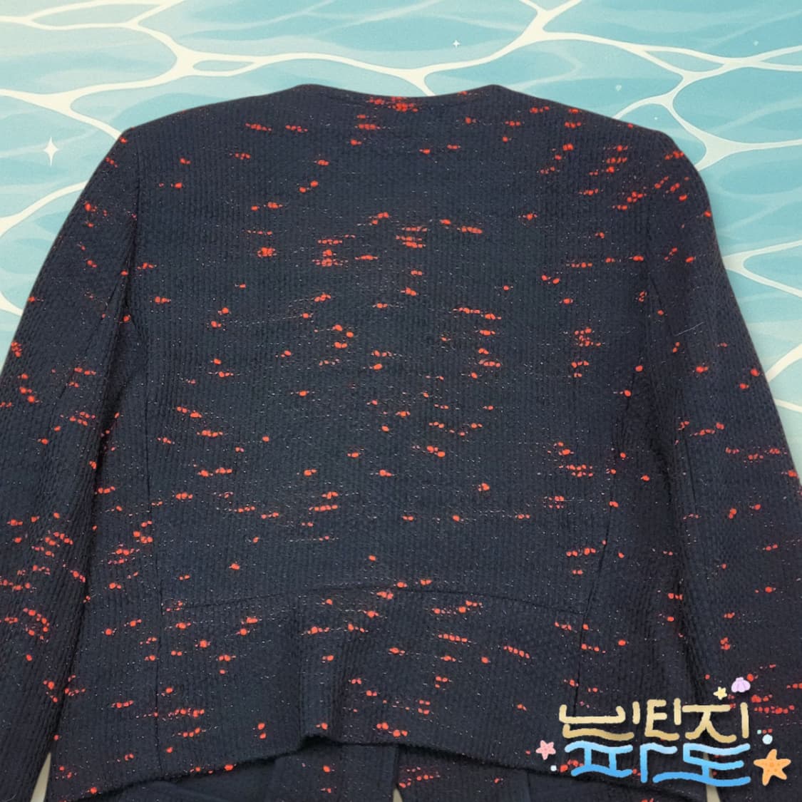 36 감정서O sandro 산드로 바이커 트위드 숏자켓 상품이미지7