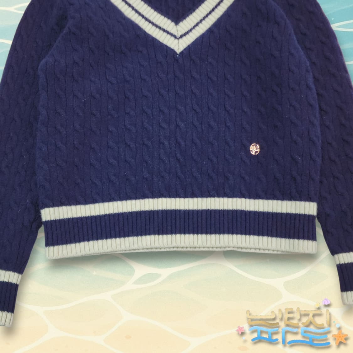 S 마리떼 프랑소와 저버 브이넥 케이블니트 상품이미지3