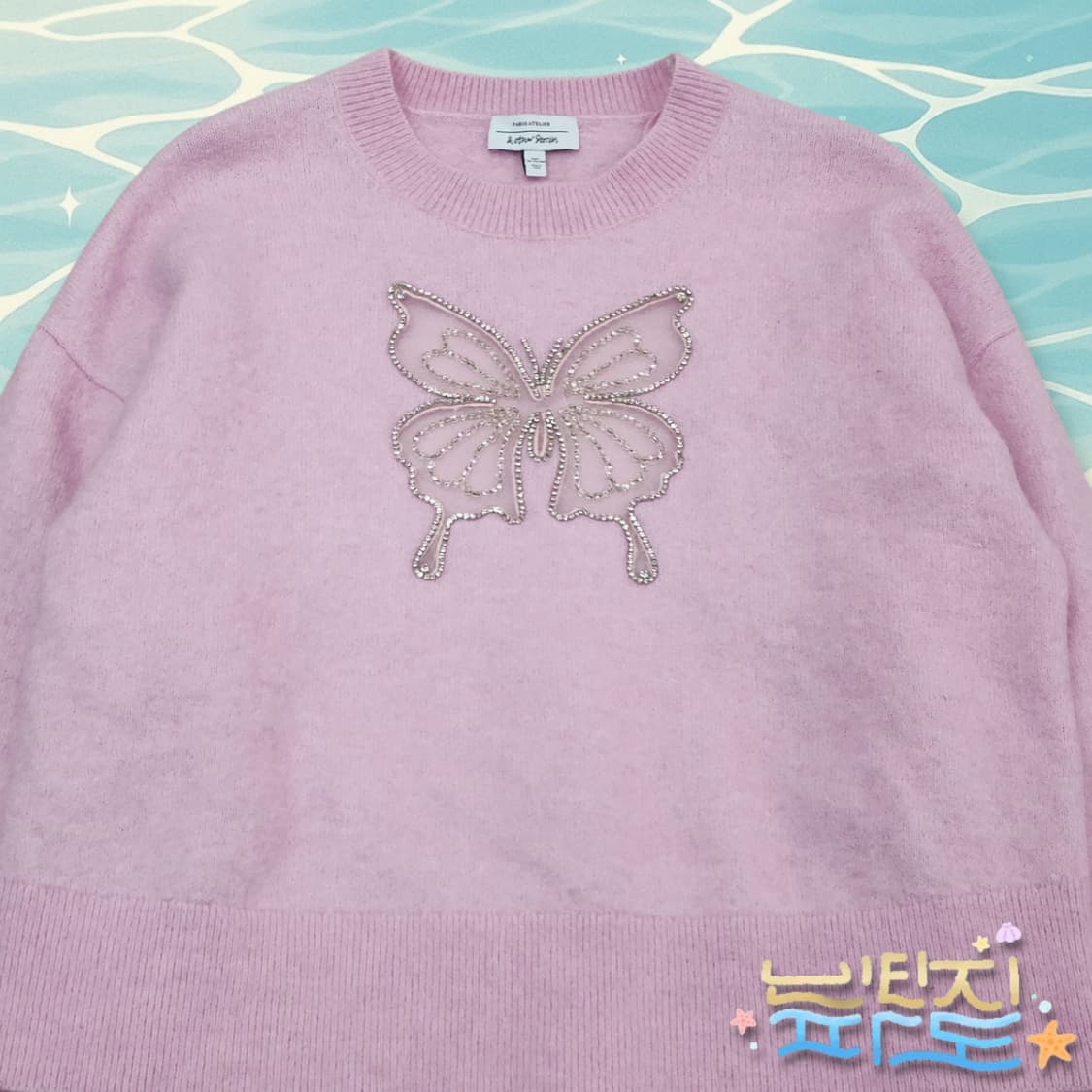 L 앤아더스토리즈 버터플라이 컷아웃 아플리케 니트 상품이미지2