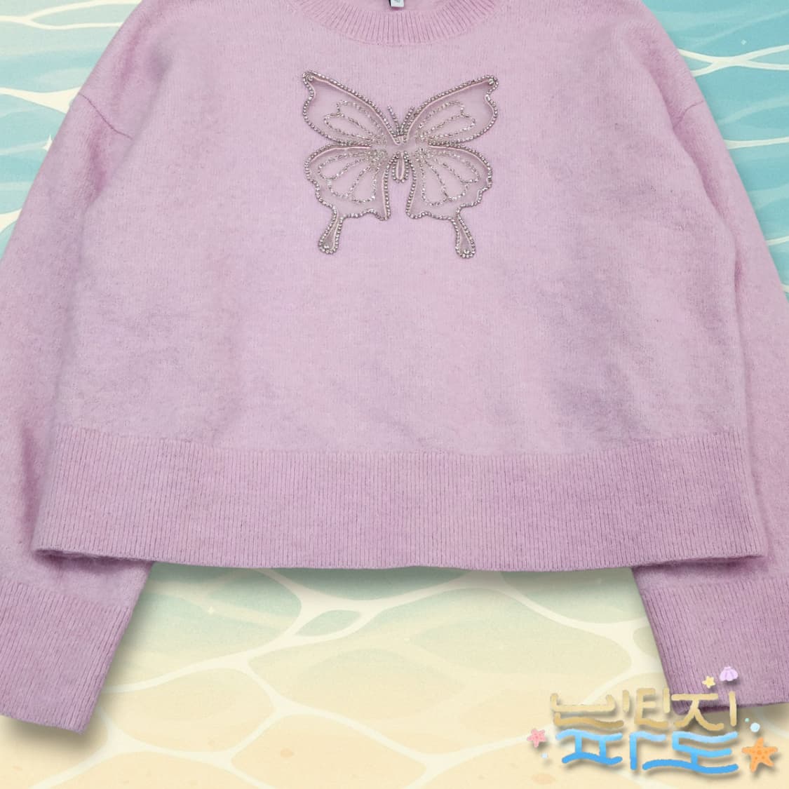 L 앤아더스토리즈 버터플라이 컷아웃 아플리케 니트 상품이미지3