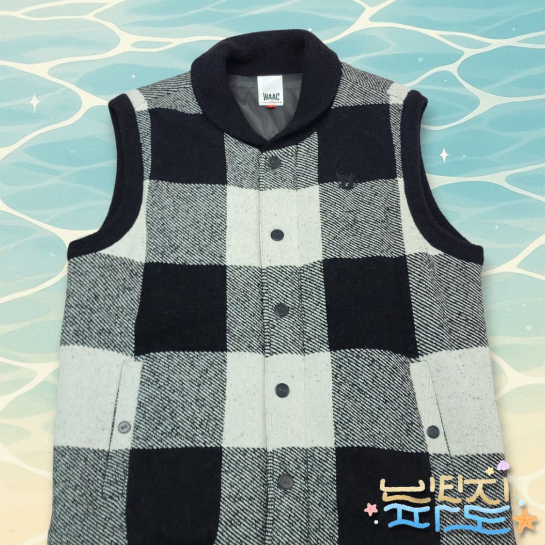 100 WAAC 왁 골프 울 니트 집업조끼 상품이미지2