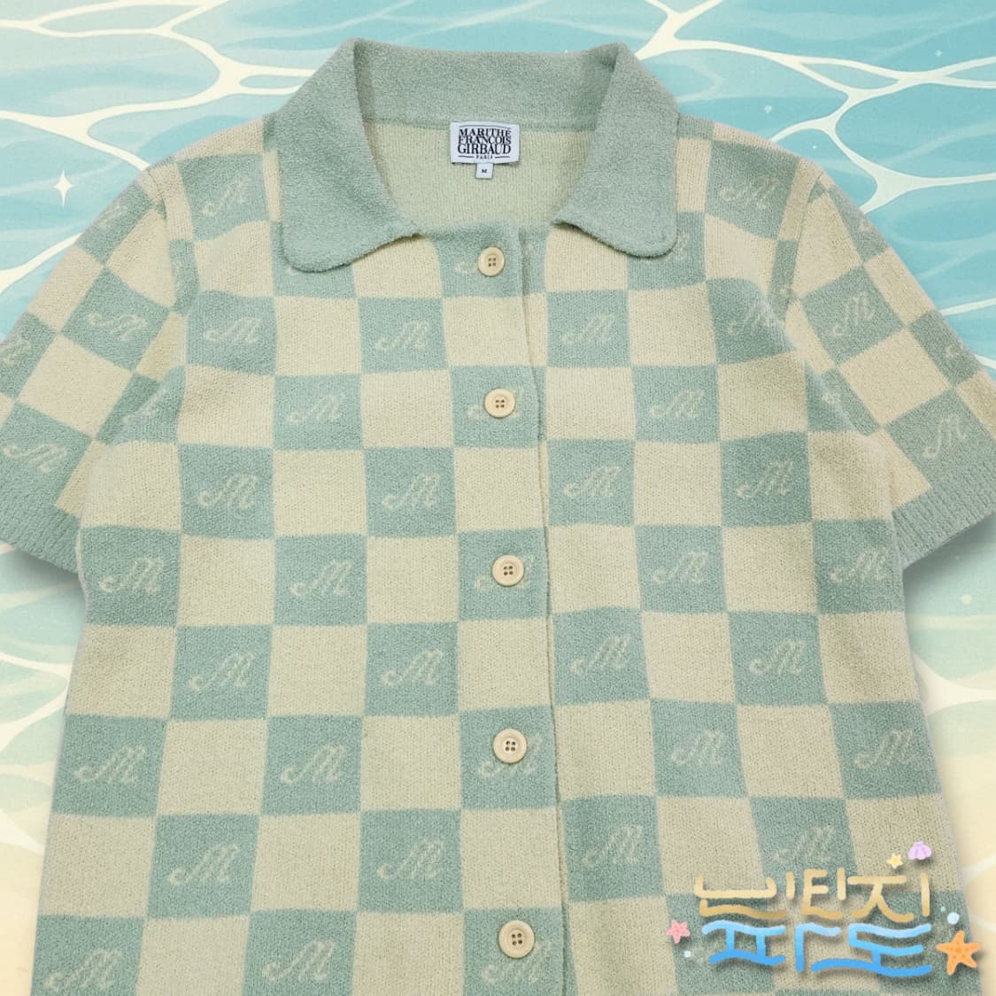 M 마리떼 프랑소와 저버 부클 체크 반팔 가디건 상품이미지2