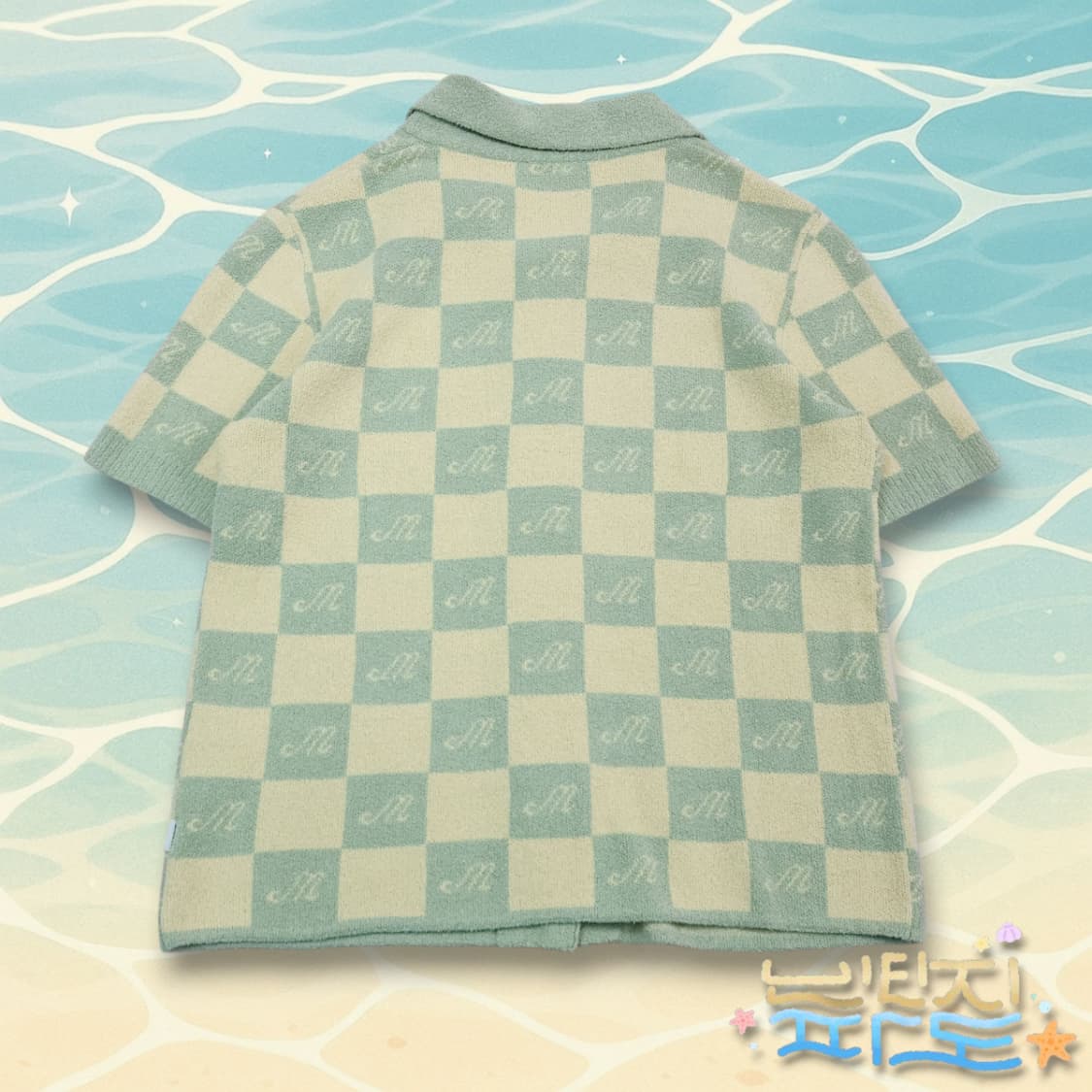 M 마리떼 프랑소와 저버 부클 체크 반팔 가디건 상품이미지5