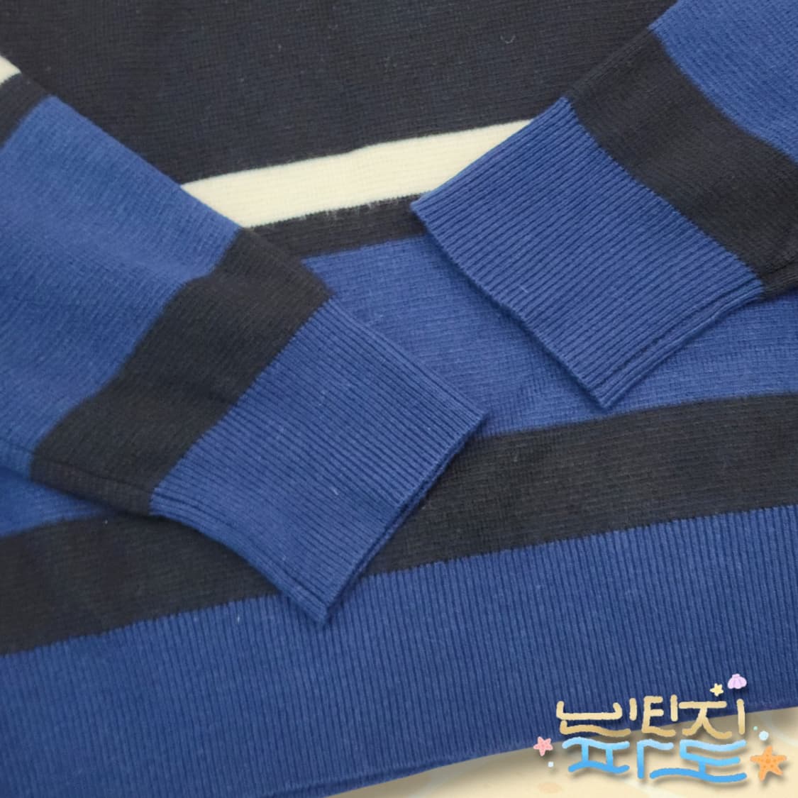 100 새제품 앤드지 배색 니트 상품이미지2