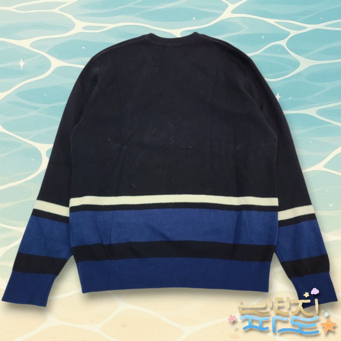 100 새제품 앤드지 배색 니트 상품이미지4