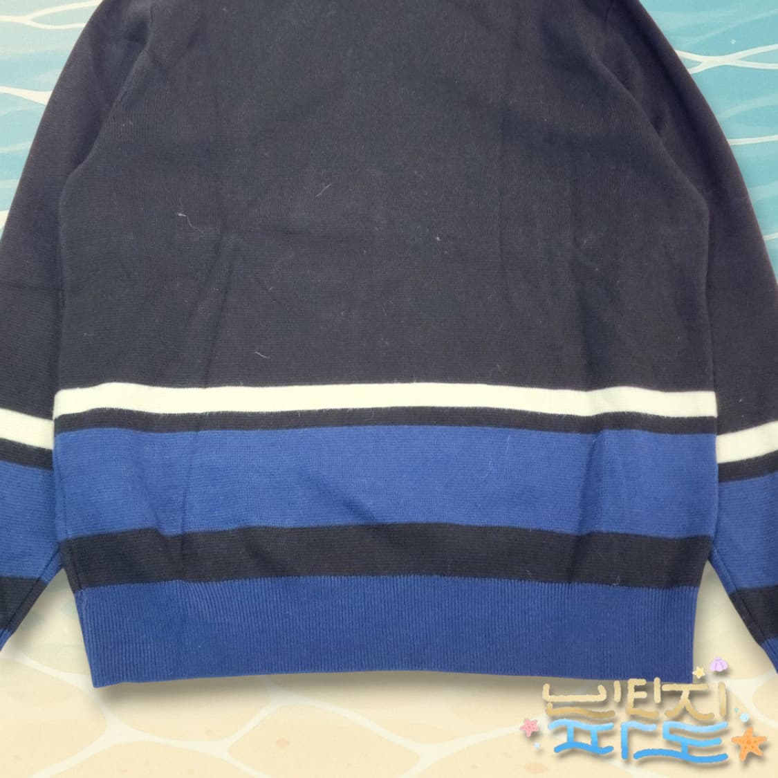 100 새제품 앤드지 배색 니트 상품이미지6