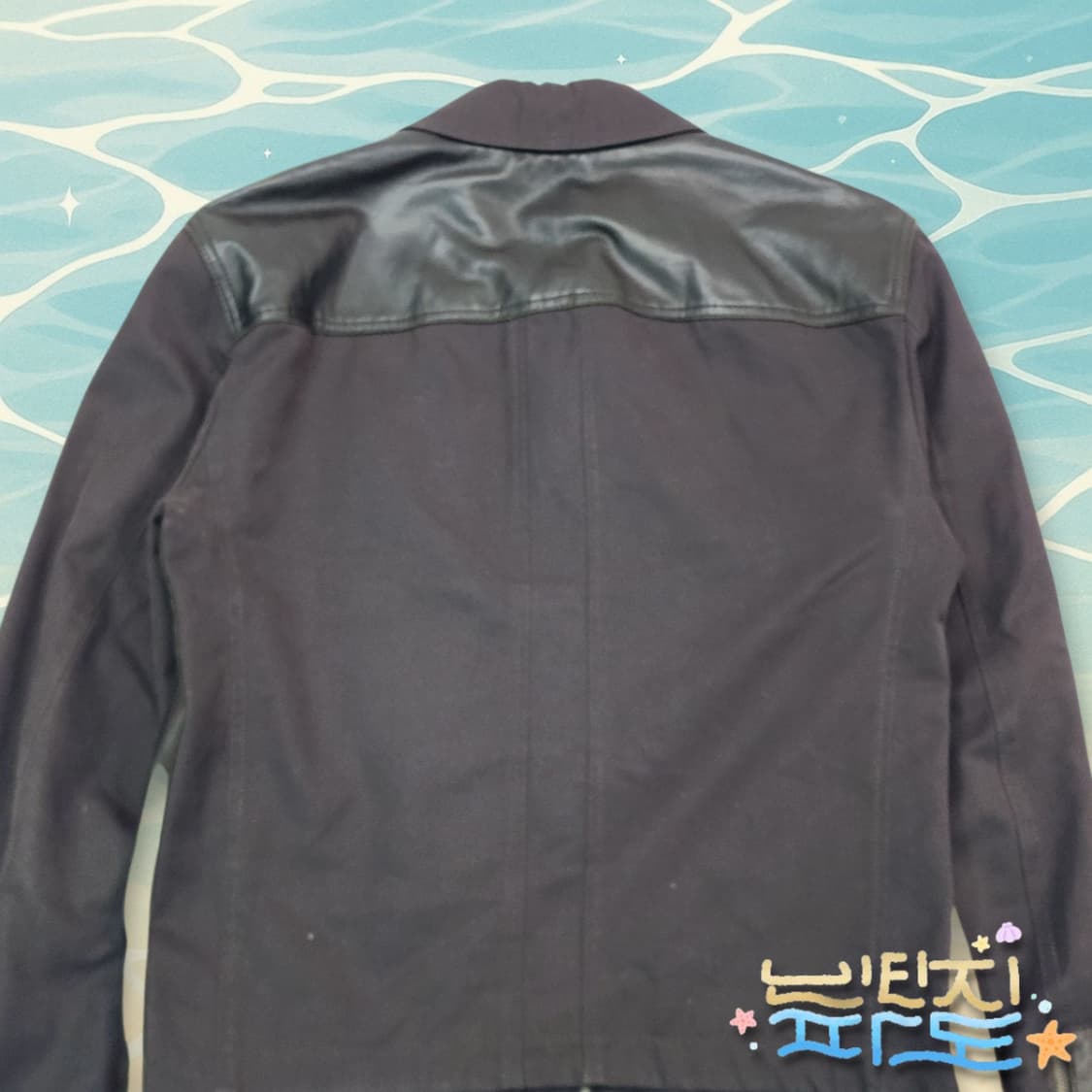 90 엘리 타하리 코튼배색 가죽자켓 상품이미지7