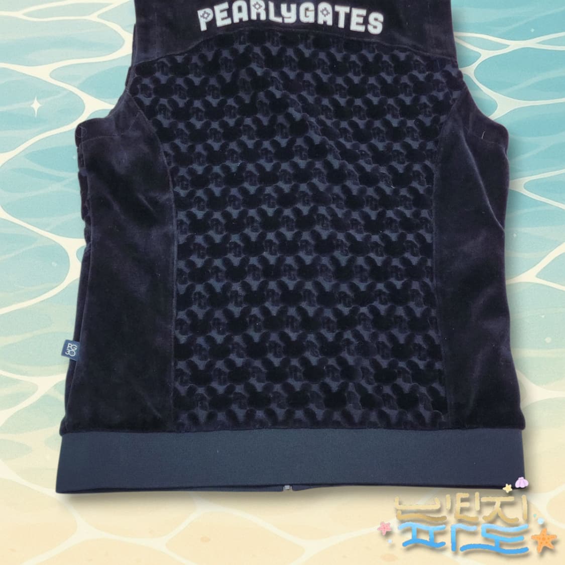 2 파리게이츠 벨벳 로고패턴 집업 조끼 상품이미지7