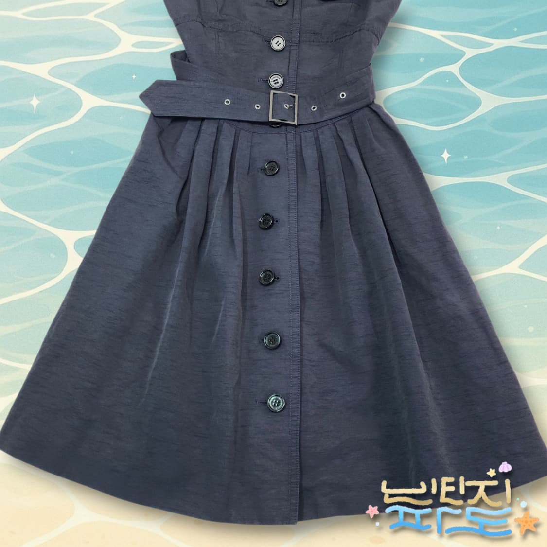 38 버버리 블랙라벨 민소매 트렌치 원피스 상품이미지3