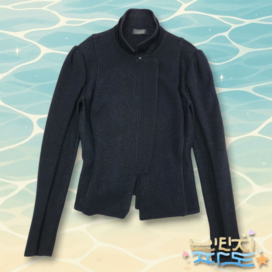 90 TIME 타임 모직 트위드 니트 자켓 상품이미지1