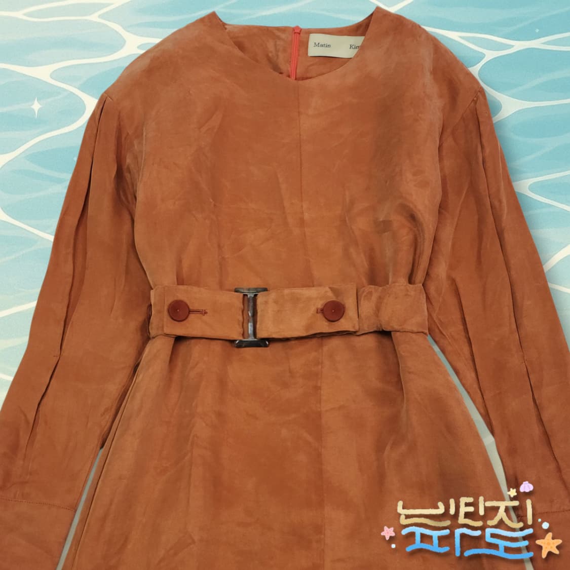 90 마땡킴 스퀘어드 벨트 드레스 원피스 상품이미지2