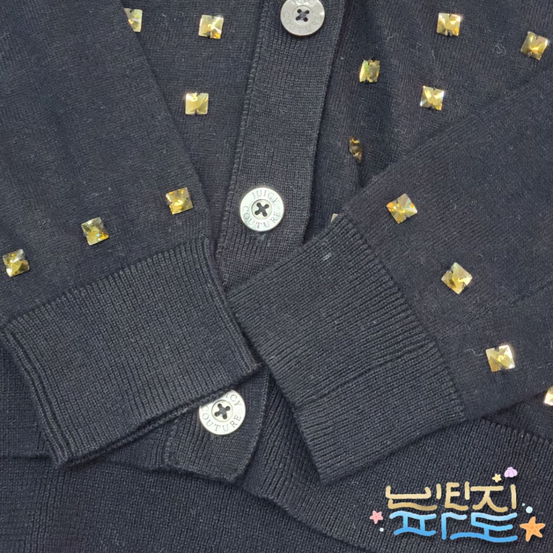 S 쥬시꾸뛰르 큐빅 패턴 가디건 상품이미지4