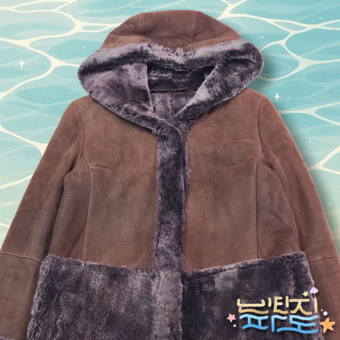 55 ROBO 로보 양가죽 무스탕 후드 코트 상품이미지2