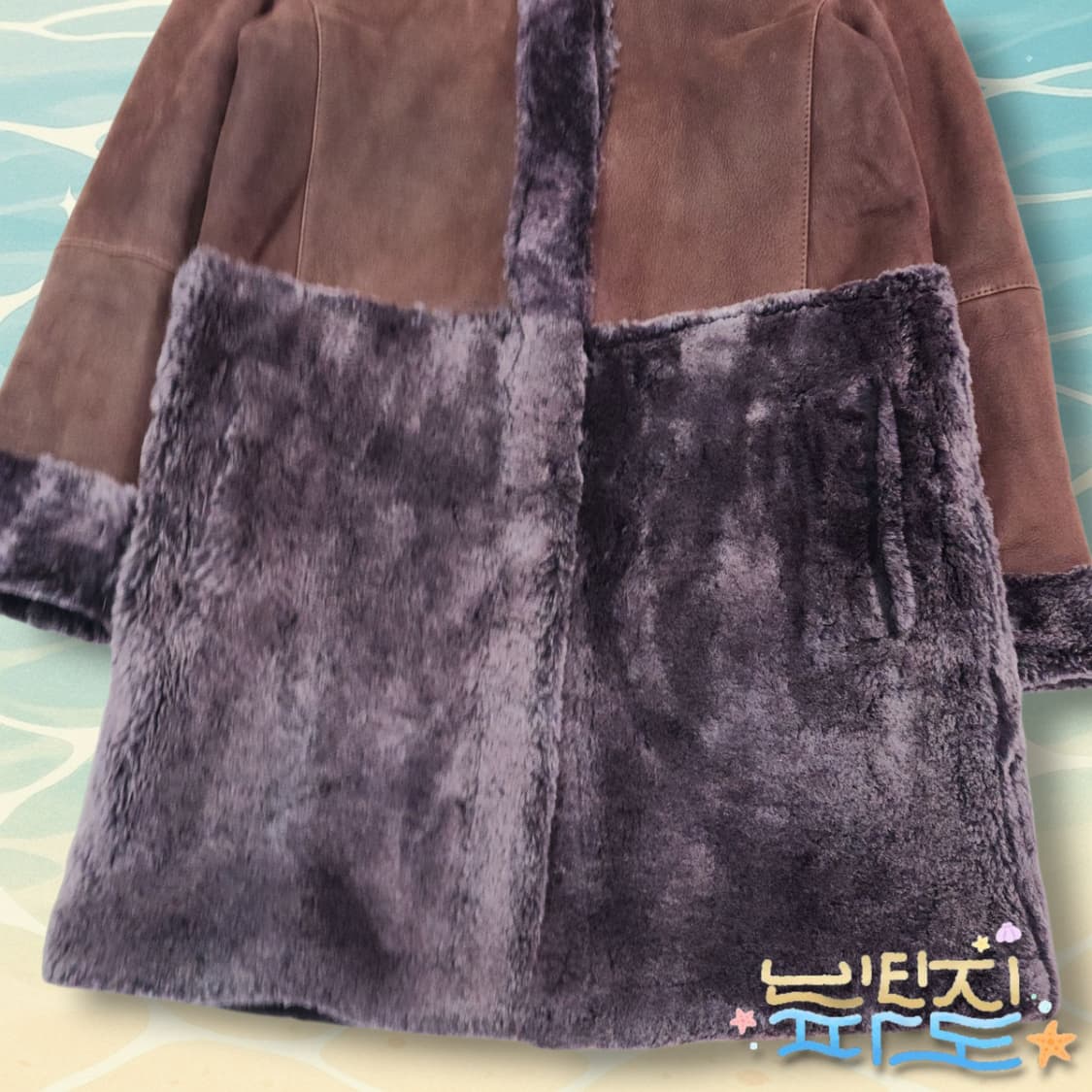 55 ROBO 로보 양가죽 무스탕 후드 코트 상품이미지3