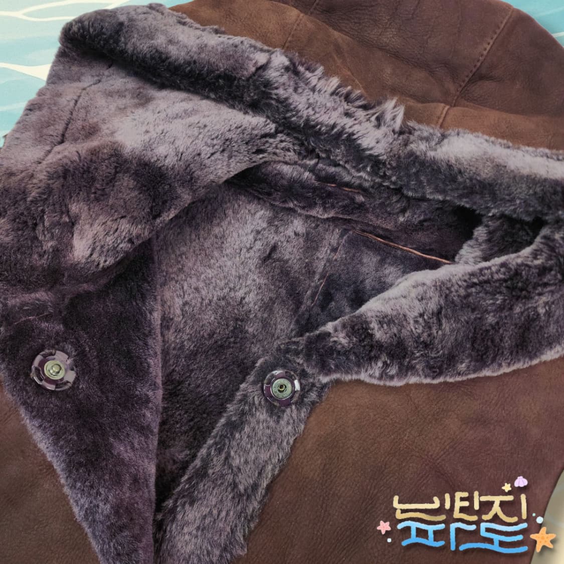 55 ROBO 로보 양가죽 무스탕 후드 코트 상품이미지5