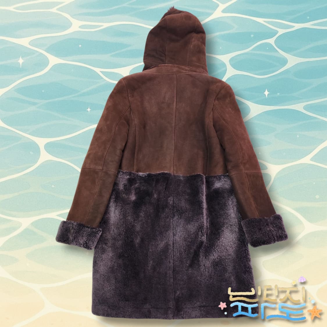 55 ROBO 로보 양가죽 무스탕 후드 코트 상품이미지6