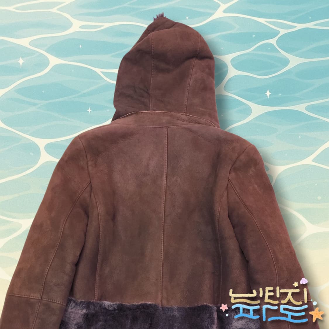 55 ROBO 로보 양가죽 무스탕 후드 코트 상품이미지7