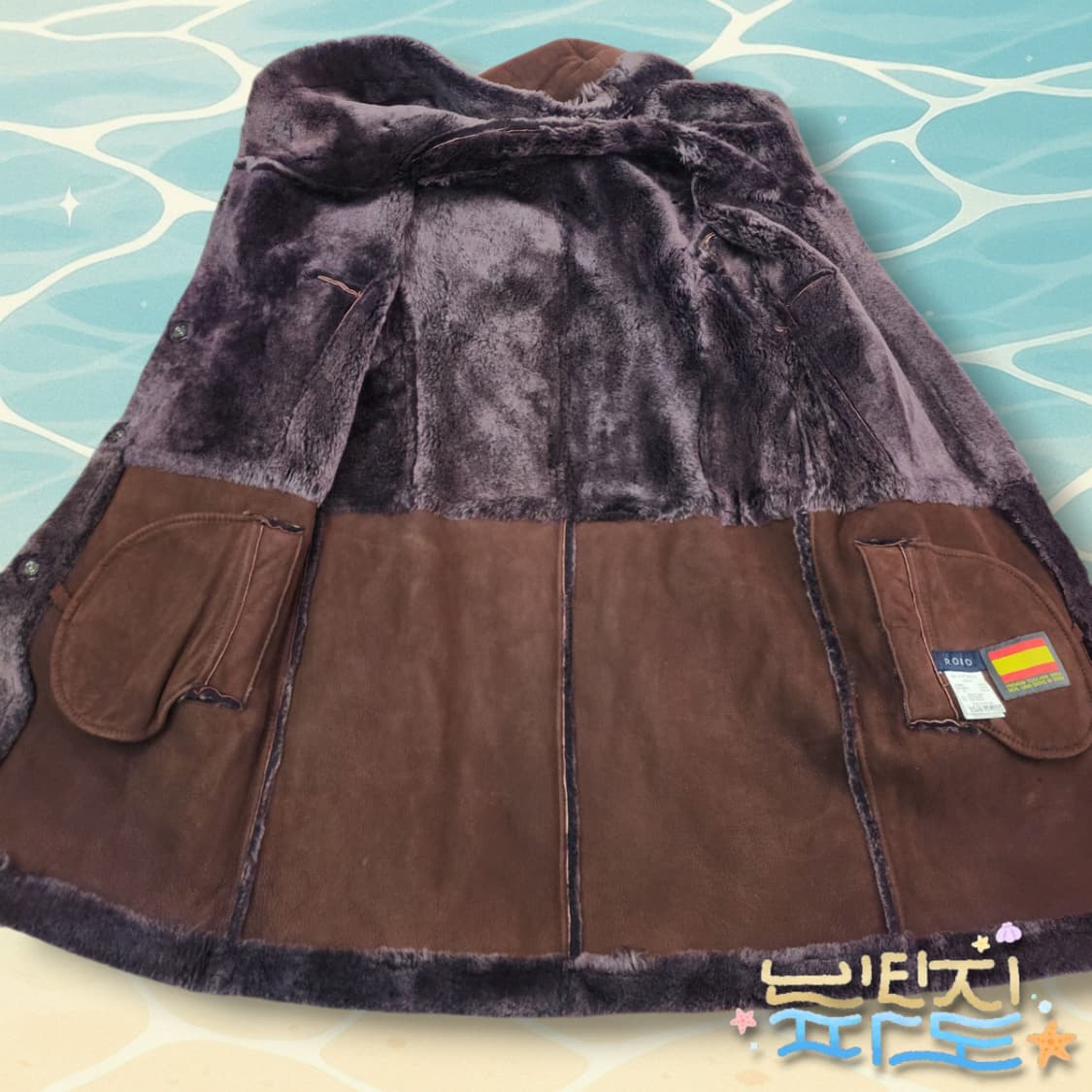 55 ROBO 로보 양가죽 무스탕 후드 코트 상품이미지9