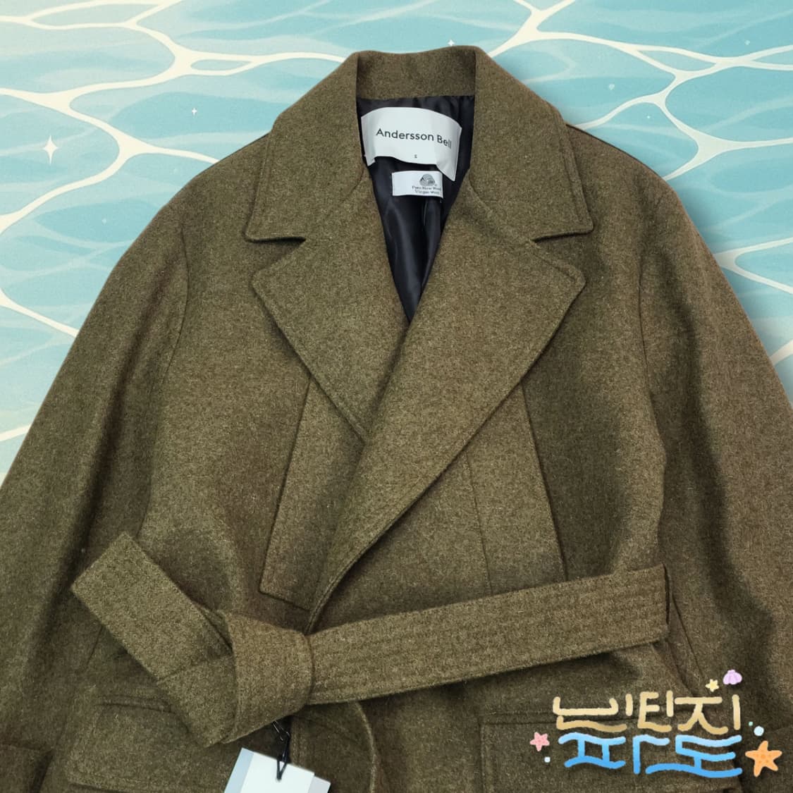 S 새제품 앤더슨벨 마티아 밀리터리 로브 코트 상품이미지2