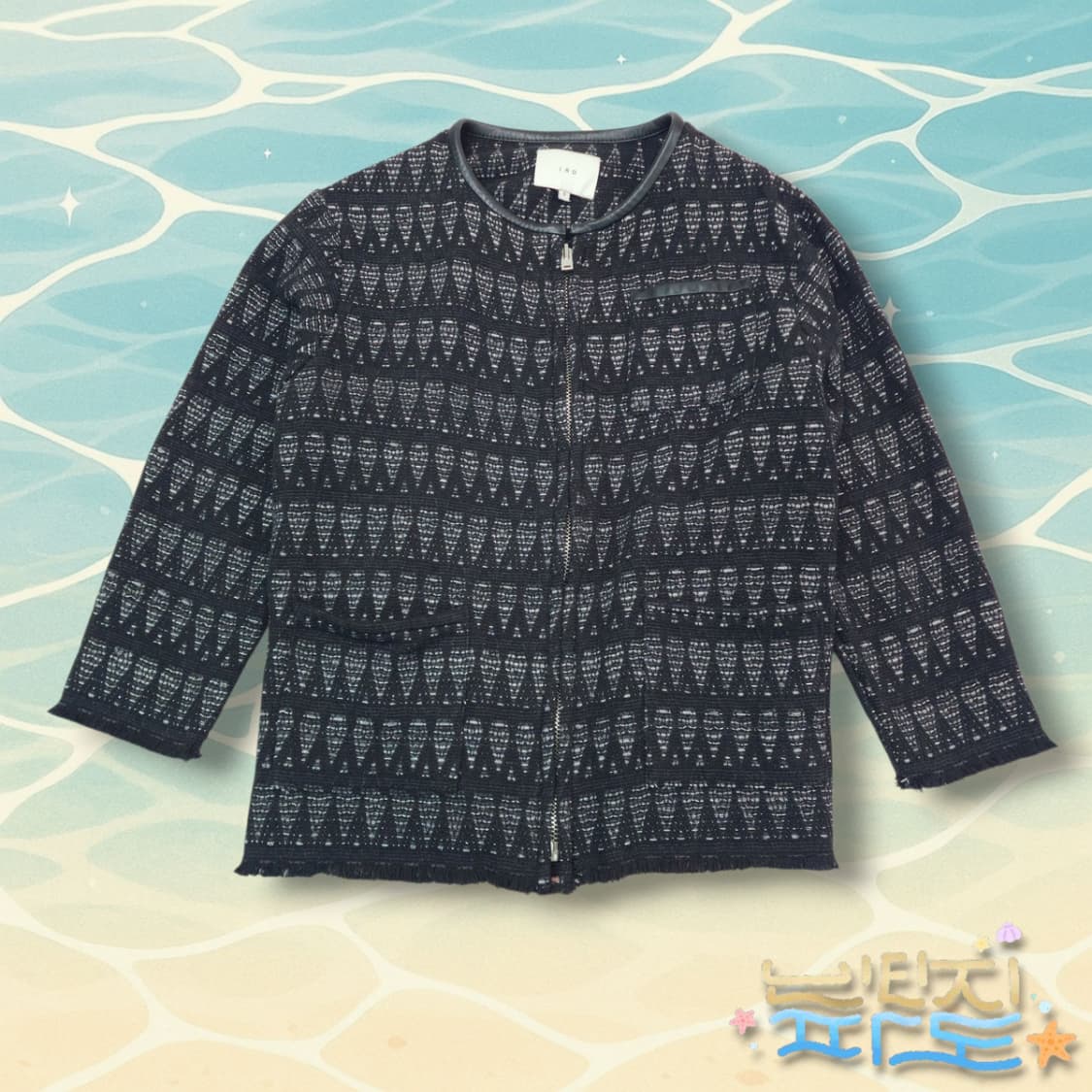 F IRO 오버랜드 블랙 실버 트위드 재킷 상품이미지1