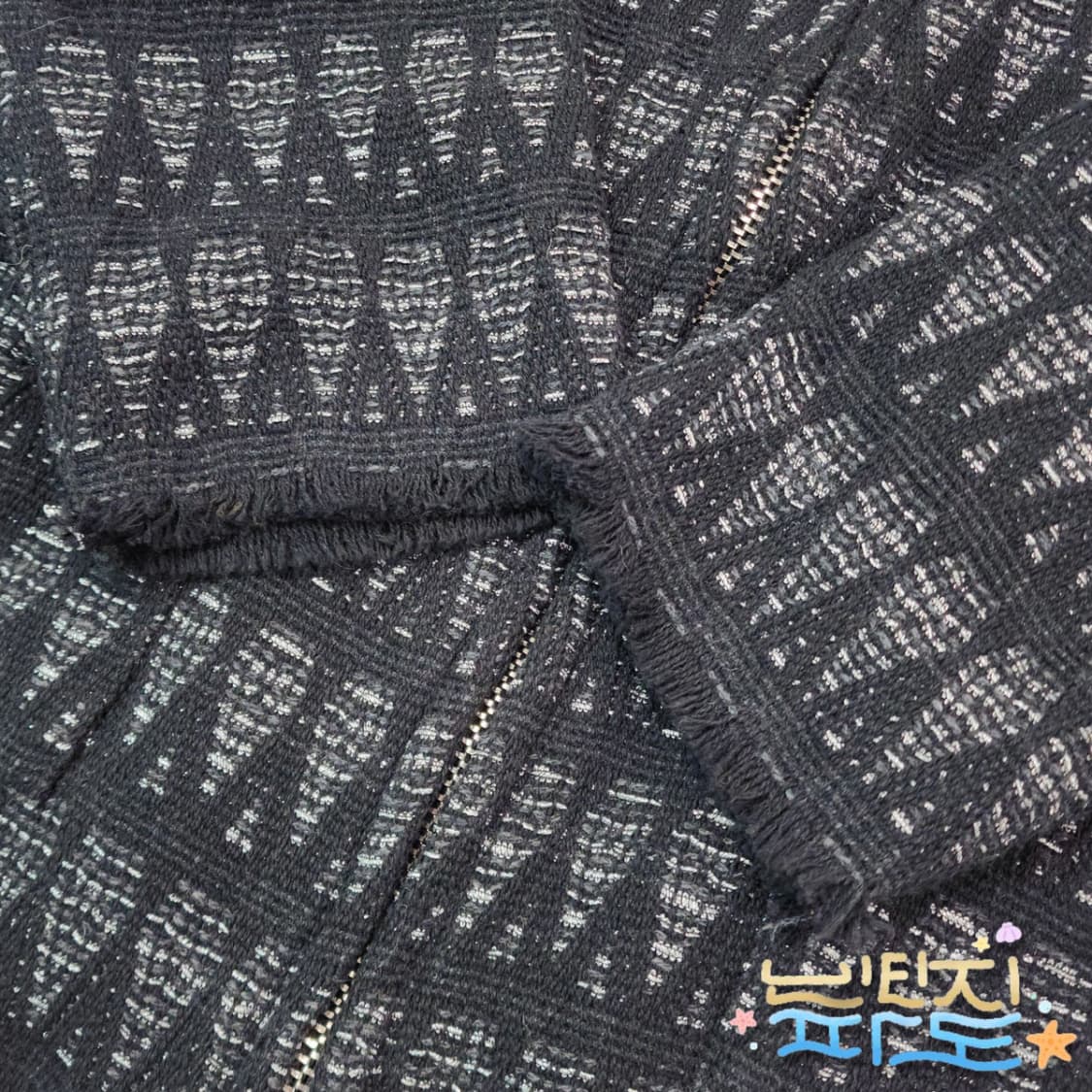 F IRO 오버랜드 블랙 실버 트위드 재킷 상품이미지4