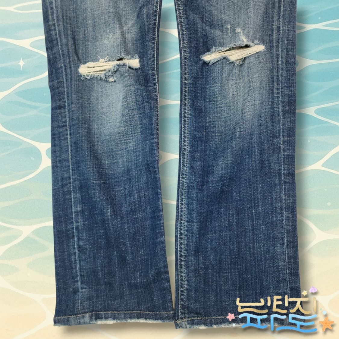 32 로이로저스 데미지 워싱 데님 팬츠 상품이미지3