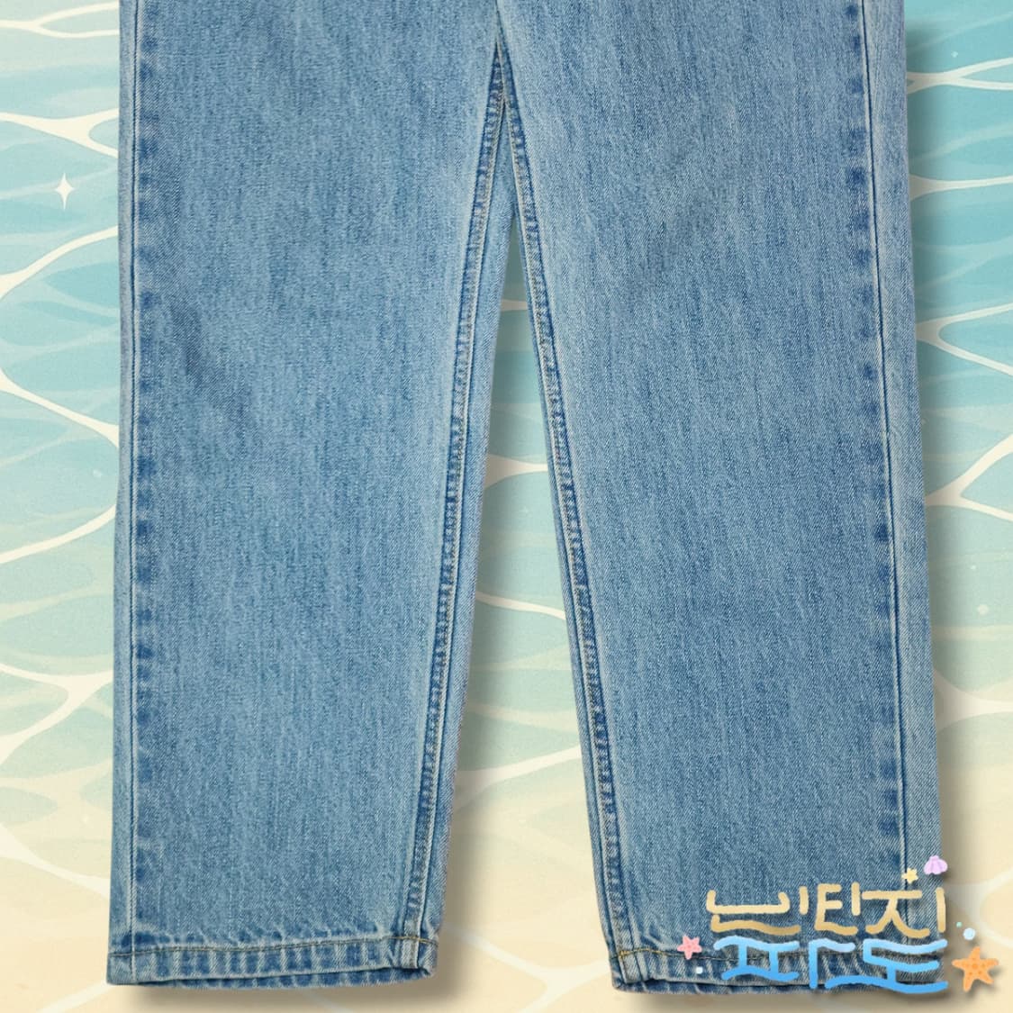 30 오베이 스트레이트 데님 연청바지 상품이미지3