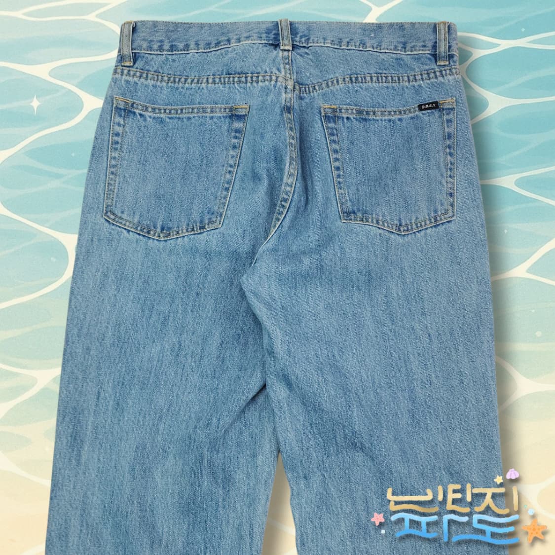 30 오베이 스트레이트 데님 연청바지 상품이미지8