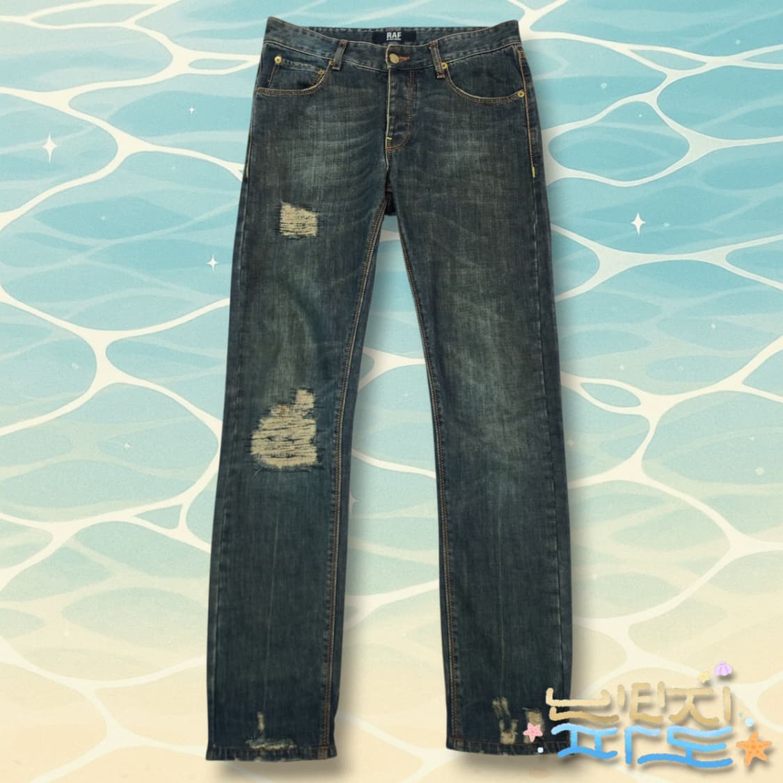 29 RAF by 라프시몬스 워싱 디스 데님 팬츠 상품이미지1