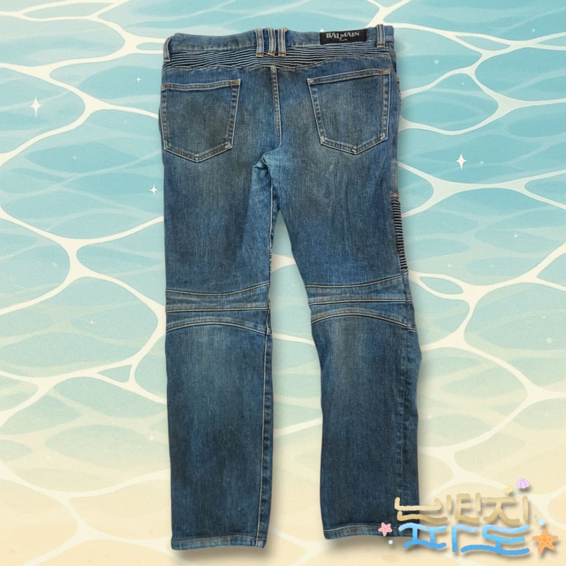 33 BALMAIN 발망 정품 워싱 바이커 데님 상품이미지5