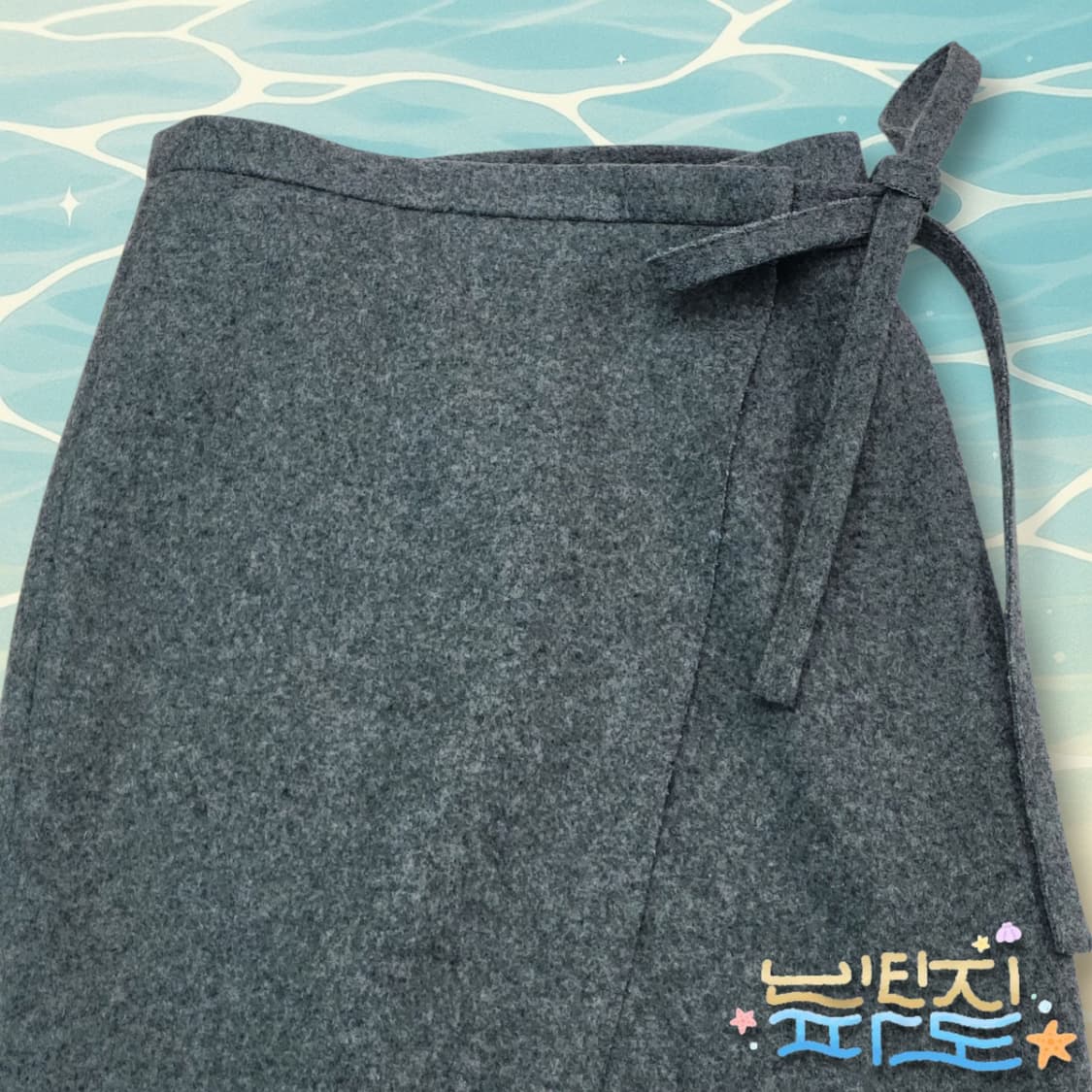 F RECTO 렉토 X 비이커 울 랩스커트 상품이미지2