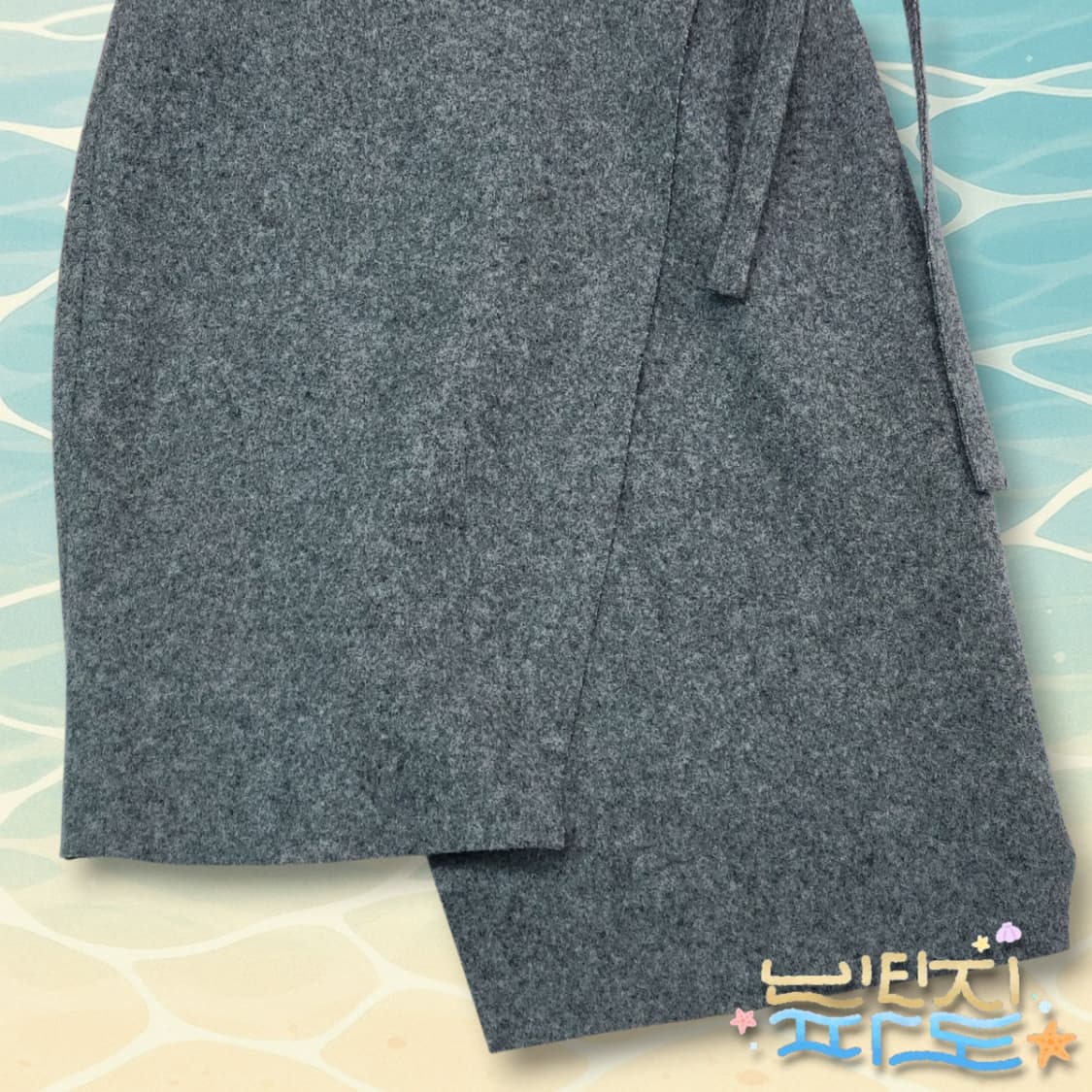 F RECTO 렉토 X 비이커 울 랩스커트 상품이미지3