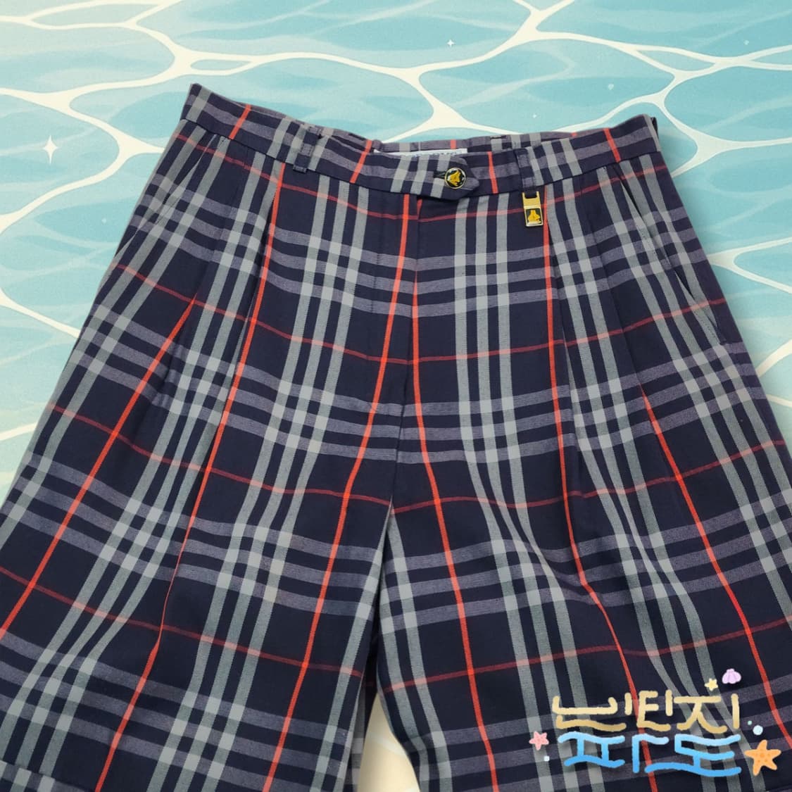27 90S 버버리 노바체크 여성 하프팬츠 상품이미지2