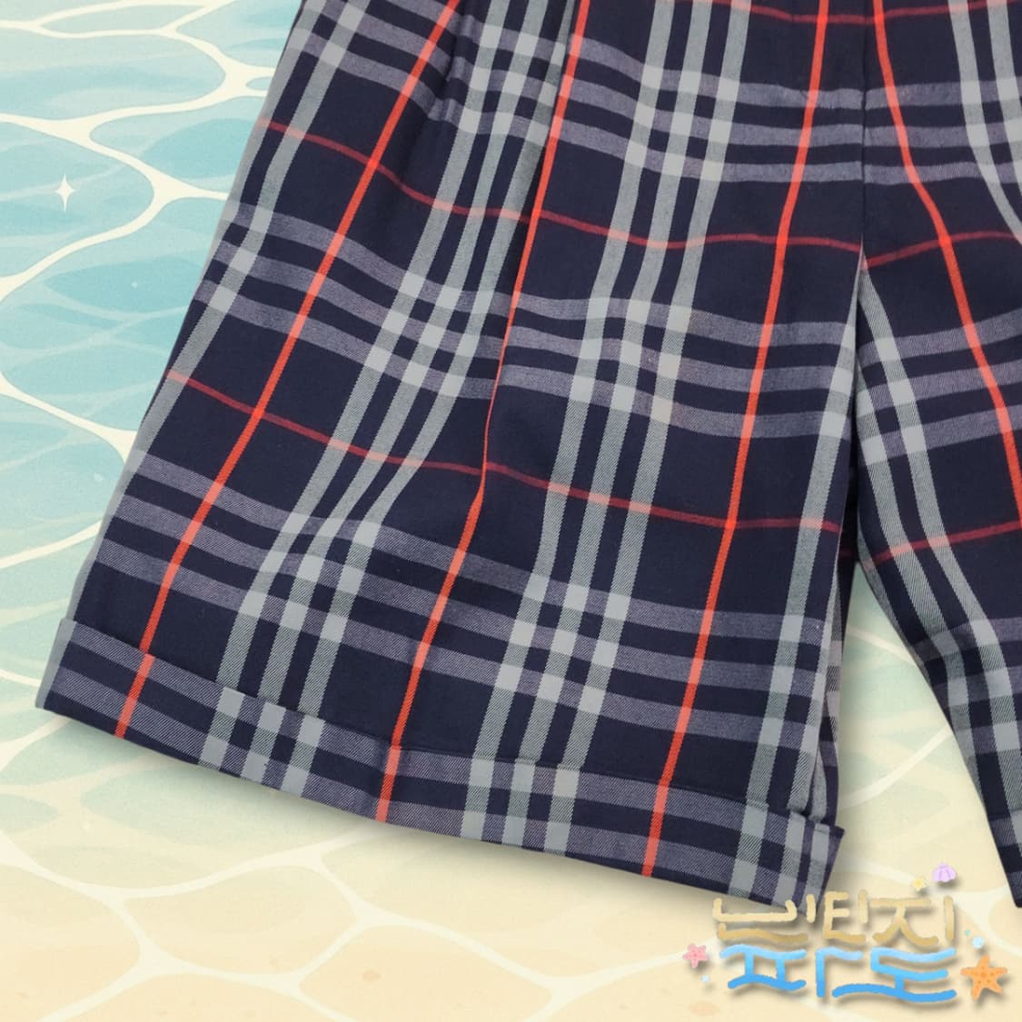 27 90S 버버리 노바체크 여성 하프팬츠 상품이미지3
