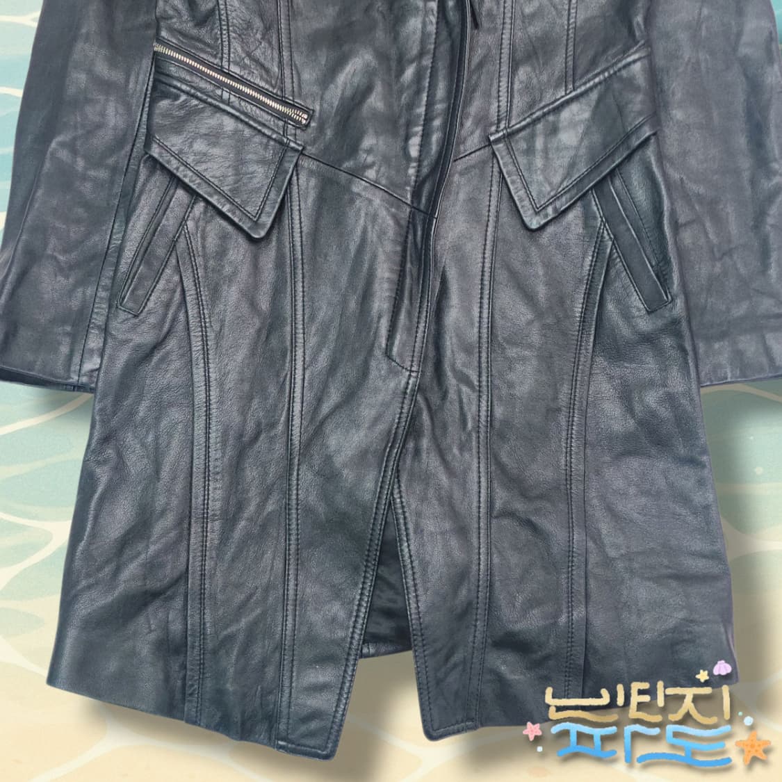 55 ROBO 로보 양가죽 롱 가죽자켓 코트 상품이미지3