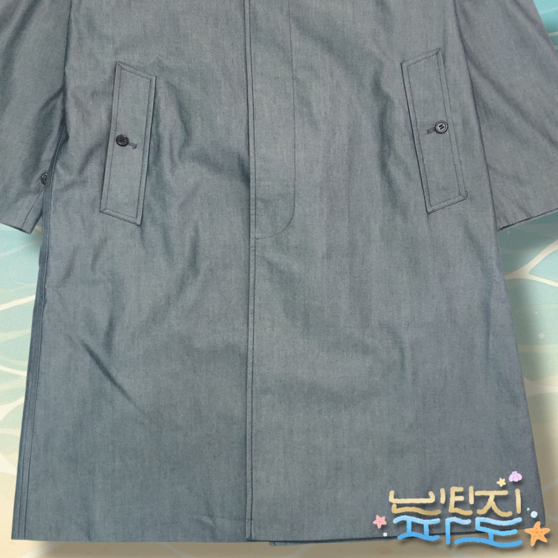 100 버버리 그레이 래글런 싱글코트 상품이미지3