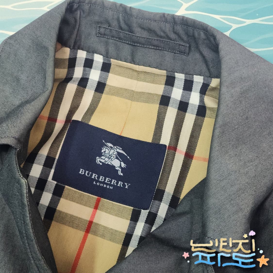 100 버버리 그레이 래글런 싱글코트 상품이미지5