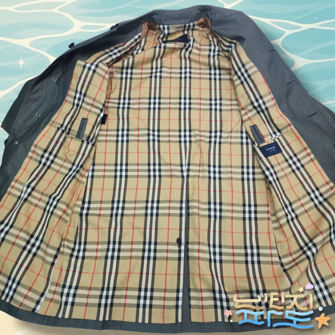 100 버버리 그레이 래글런 싱글코트 상품이미지9