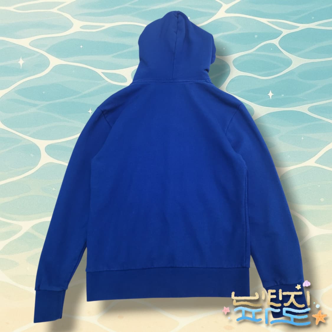 M 메종키츠네 코리아 국뽕 블루 후드집업 상품이미지6