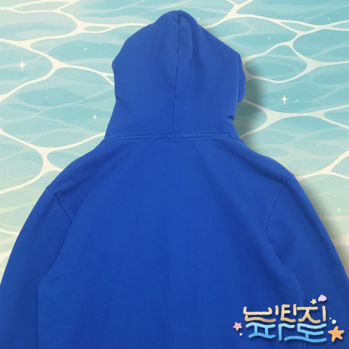 M 메종키츠네 코리아 국뽕 블루 후드집업 상품이미지7