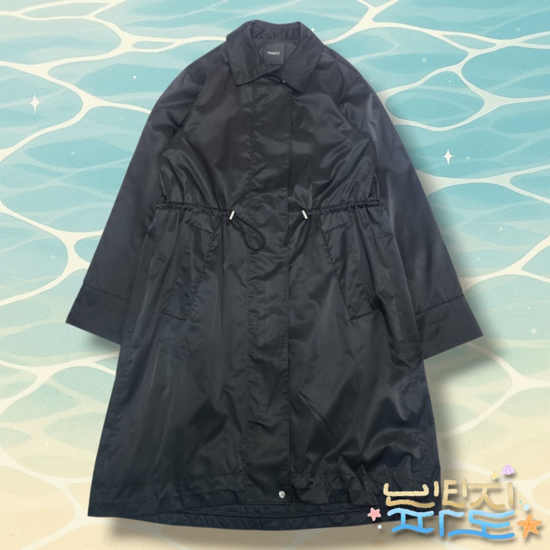 1 띠어리 사틴 드로스트링 코트 상품이미지1